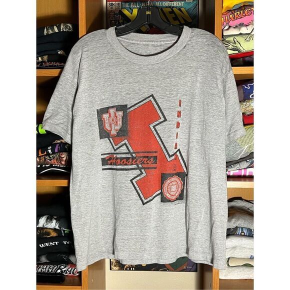 Vintage 80s Indiana Hoosiers University Sports Tee - Picture 1 of 6